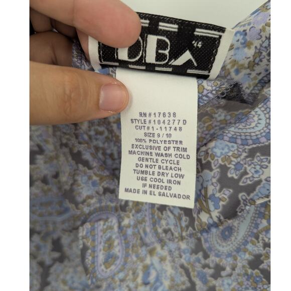 Vtg Y2k Paisley Midi Dress Sz M 9/10 Sleeveless Fairy Whimsical DBY Ltd. Ruffle - Picture 4 of 5